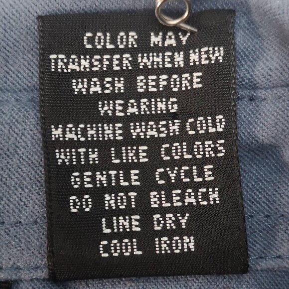 Style & Co. Collection Ladies Size 14 Blue Button Front Made in Hong Kong Shirt - Picture 3 of 7